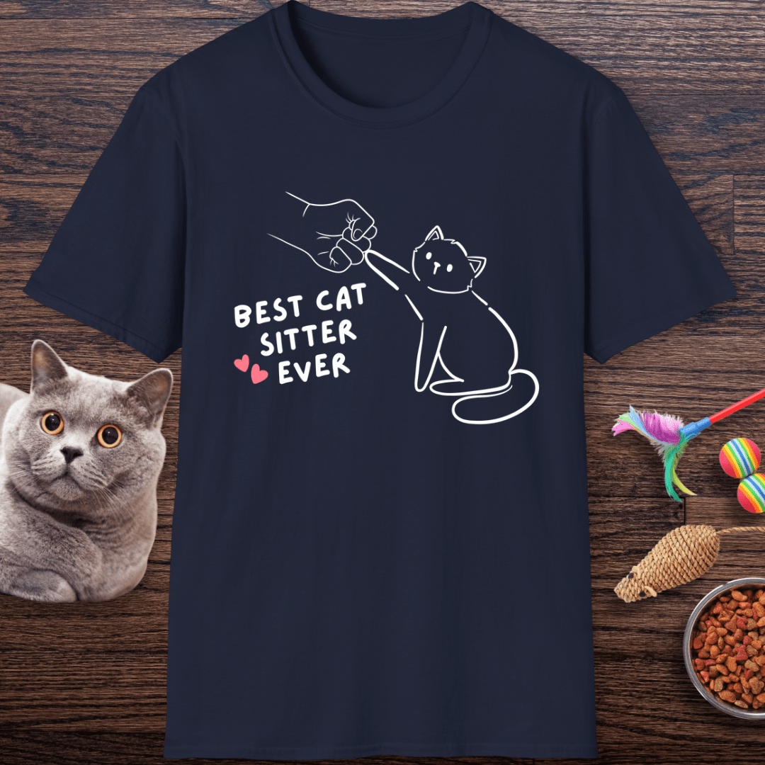 Best Cat Sitter Ever Fist Bump T-Shirt