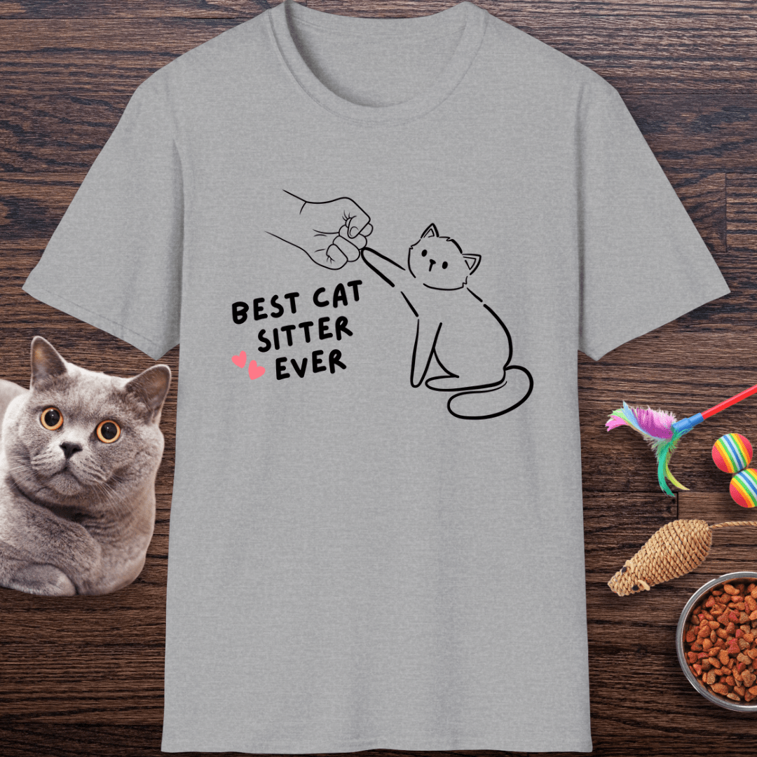 Best Cat Sitter Ever Fist Bump T-Shirt