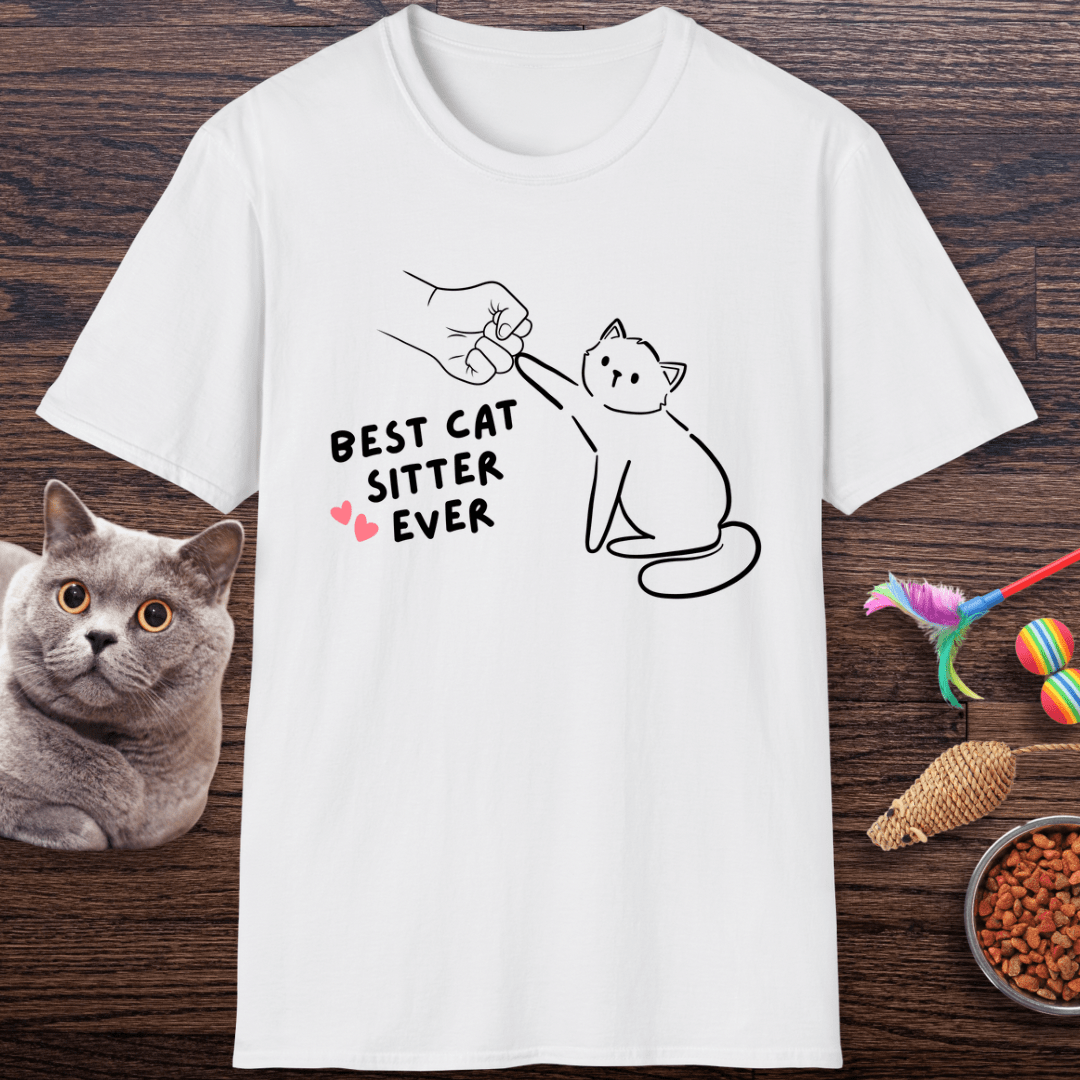 Best Cat Sitter Ever Fist Bump T-Shirt
