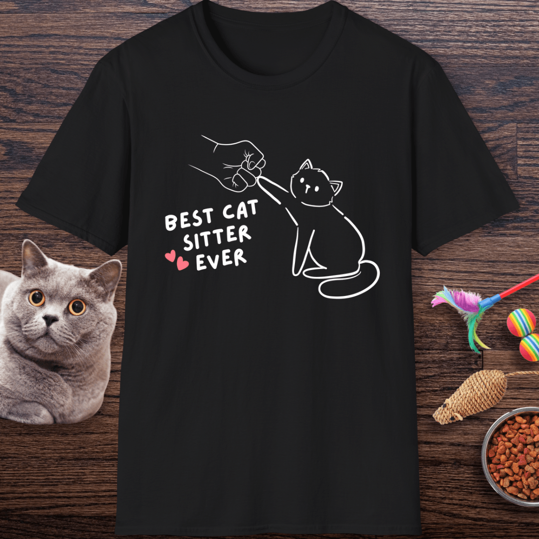 Best Cat Sitter Ever Fist Bump T-Shirt