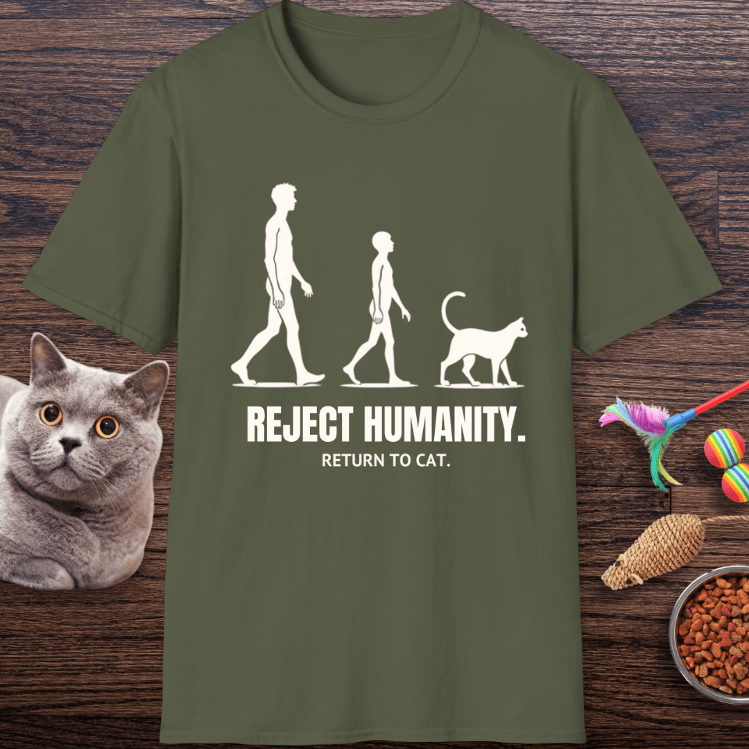 Reject Humanity, Return to Cat T-Shirt