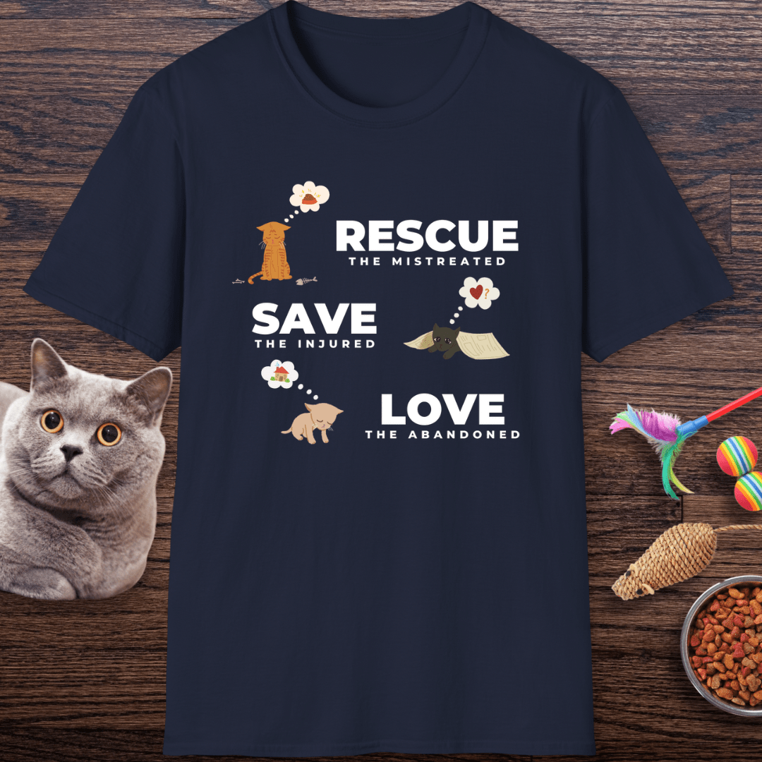 Rescue Save Love Cats T-Shirt