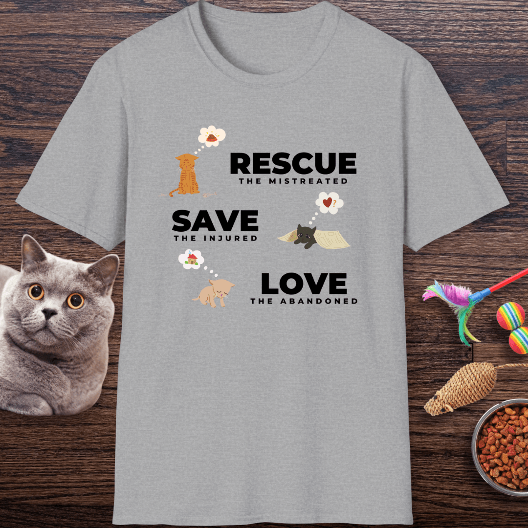 Rescue Save Love Cats T-Shirt