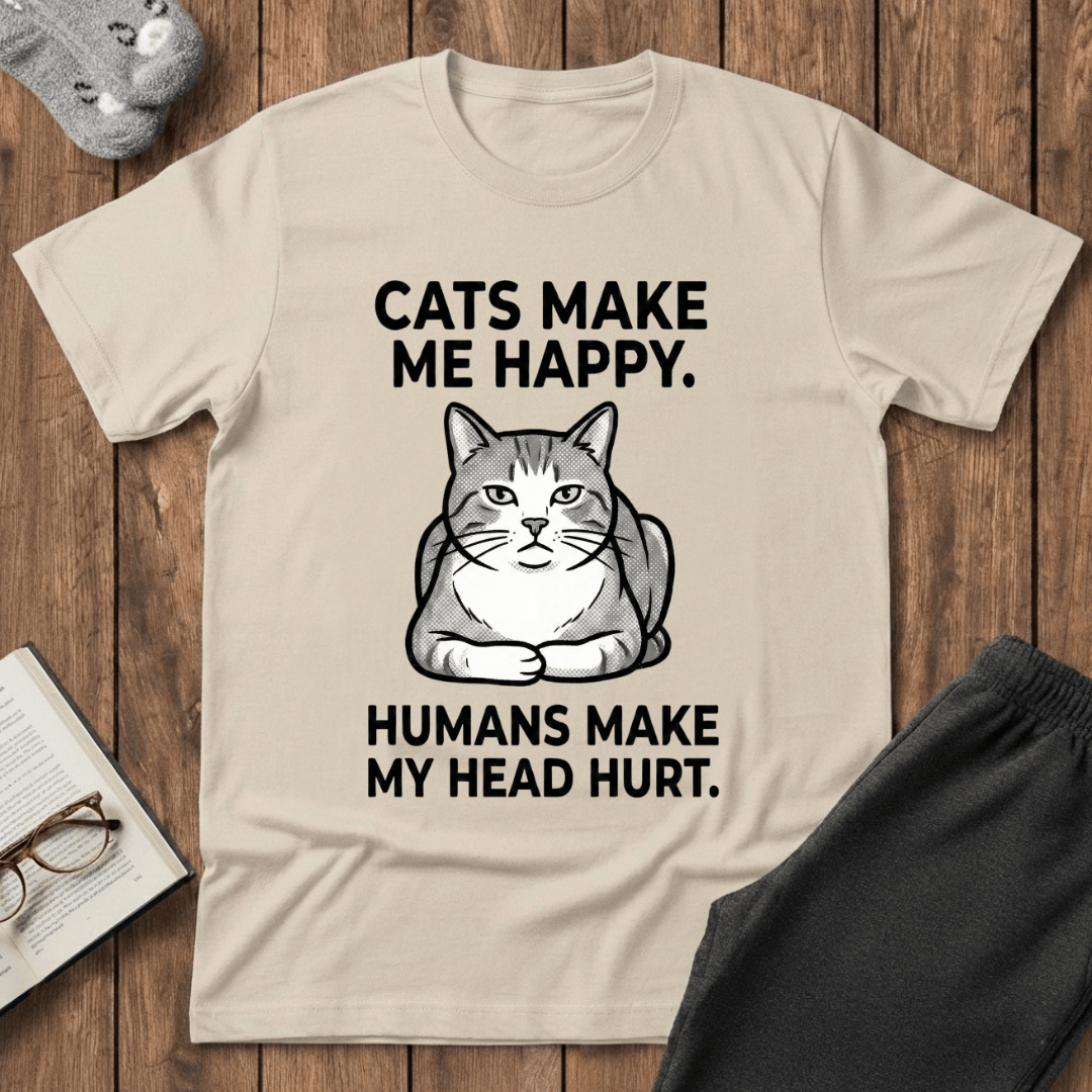 Cats Make Me Happy T-shirt