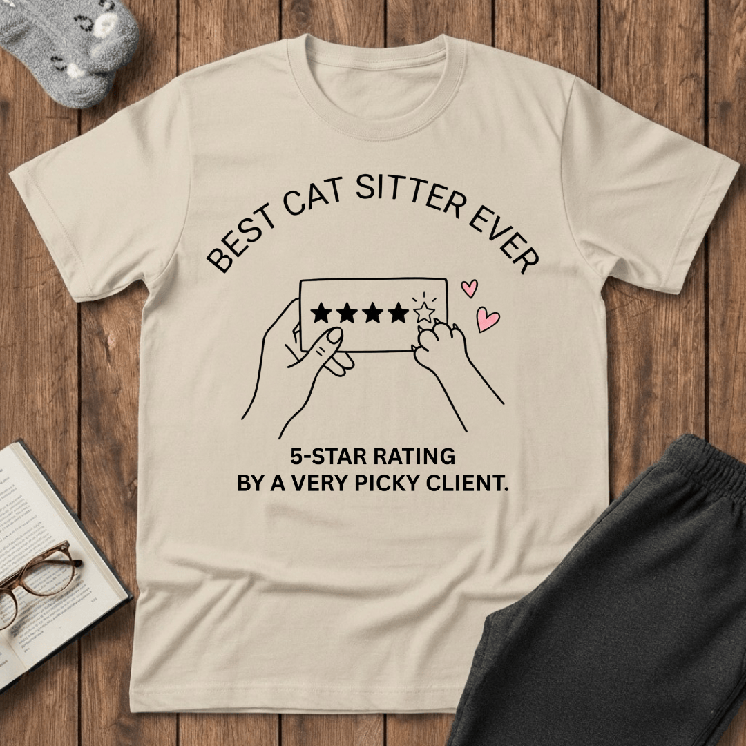 5-Star Rating Cat Sitter T-Shirt