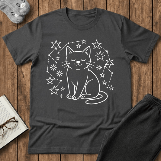 Cosmic Cat Stargazer T-Shirt