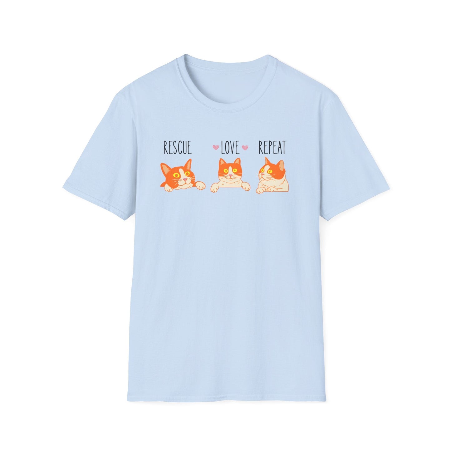Rescue Love Repeat Cats T-Shirt