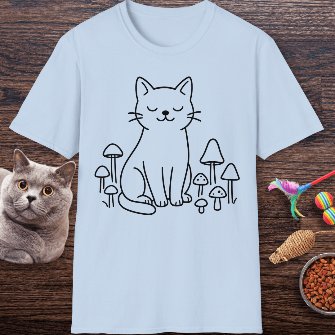 Mushroom Cat Companion T-Shirt