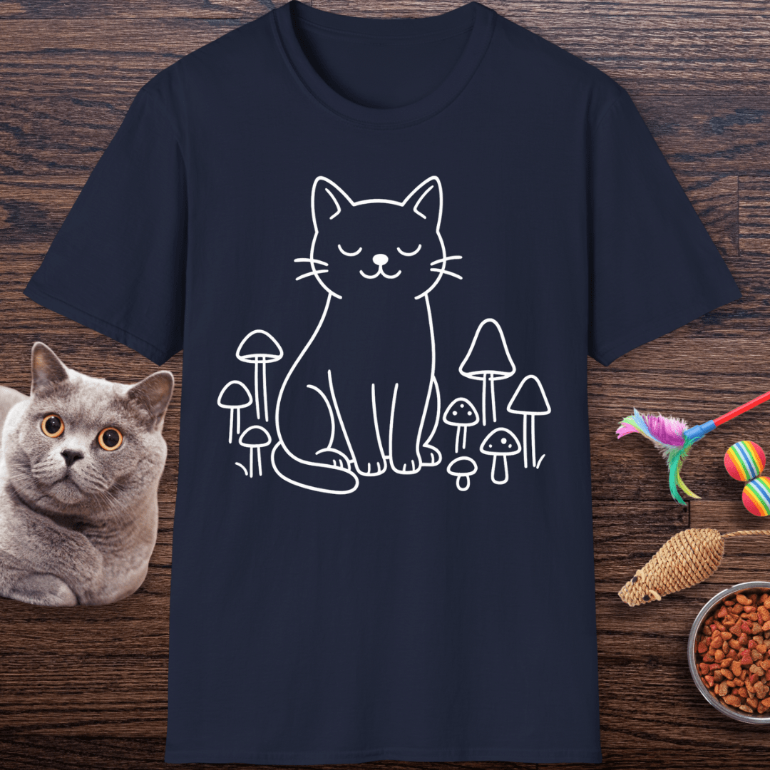 Mushroom Cat Companion T-Shirt