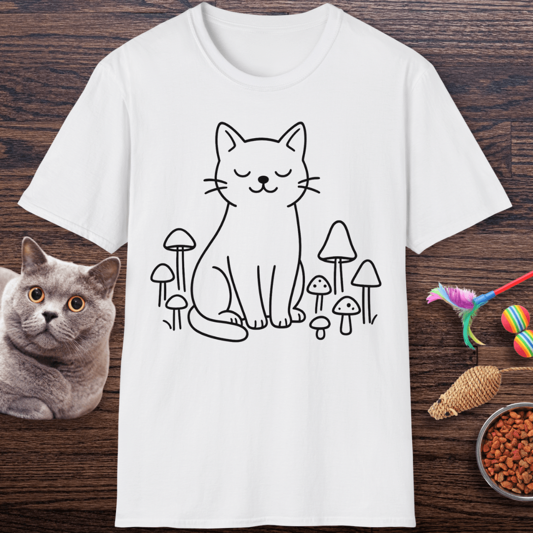 Mushroom Cat Companion T-Shirt