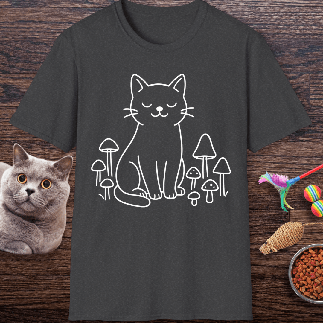 Mushroom Cat Companion T-Shirt
