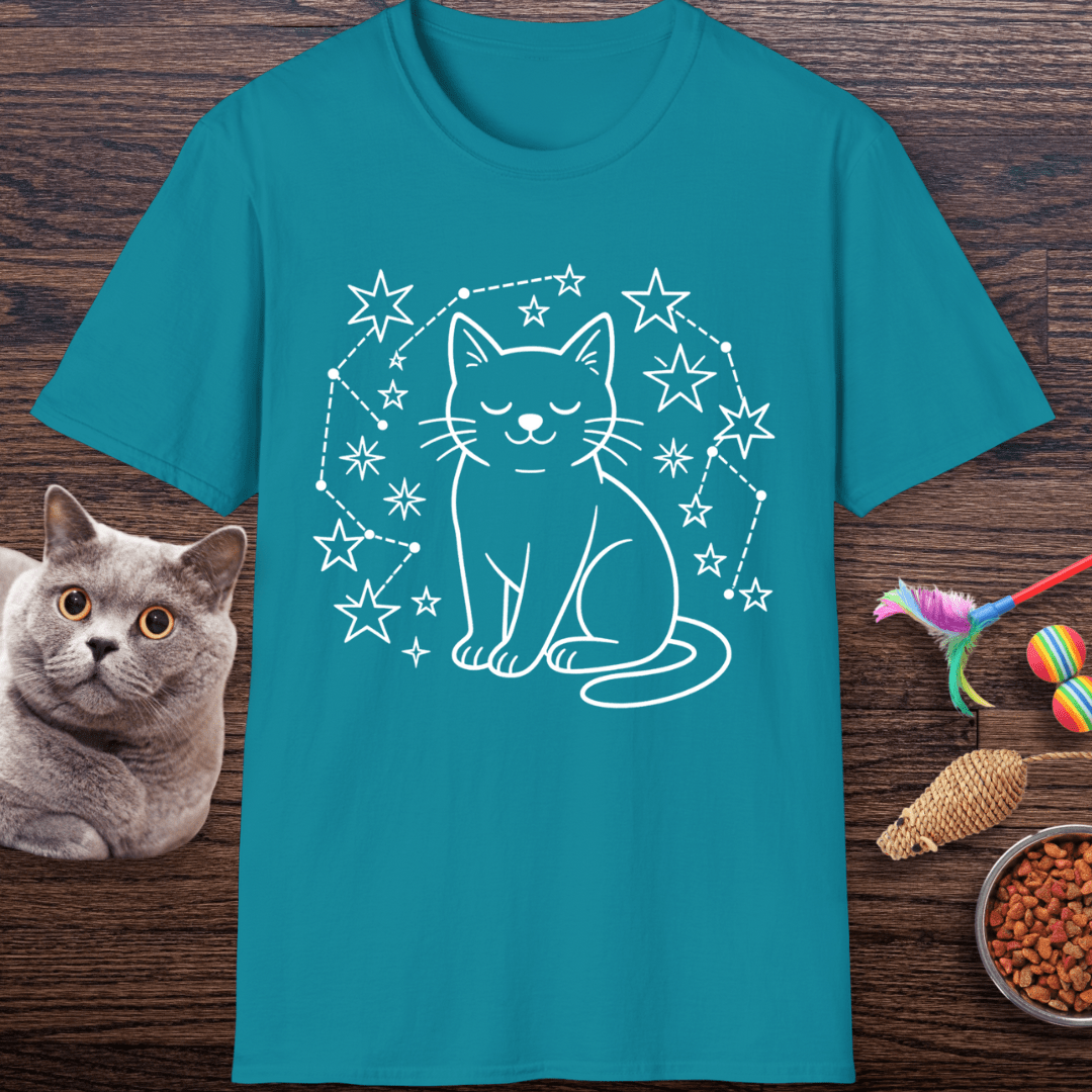 Cosmic Cat Stargazer T-Shirt