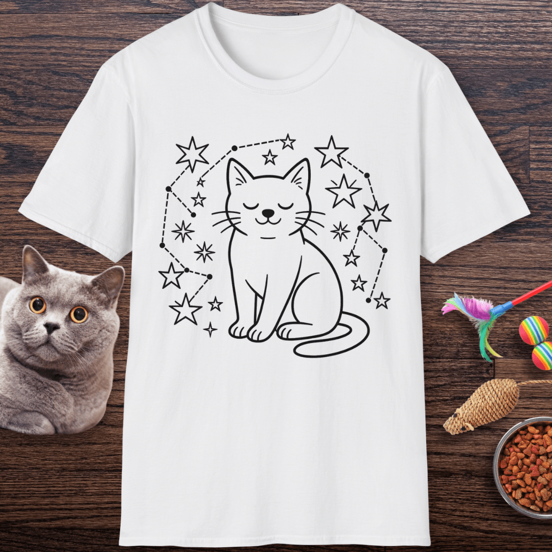 Cosmic Cat Stargazer T-Shirt