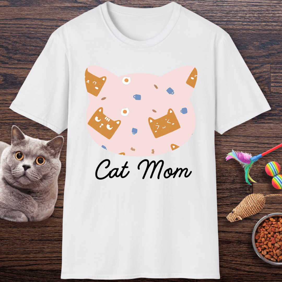 Cute Cat Mom Head T-Shirt