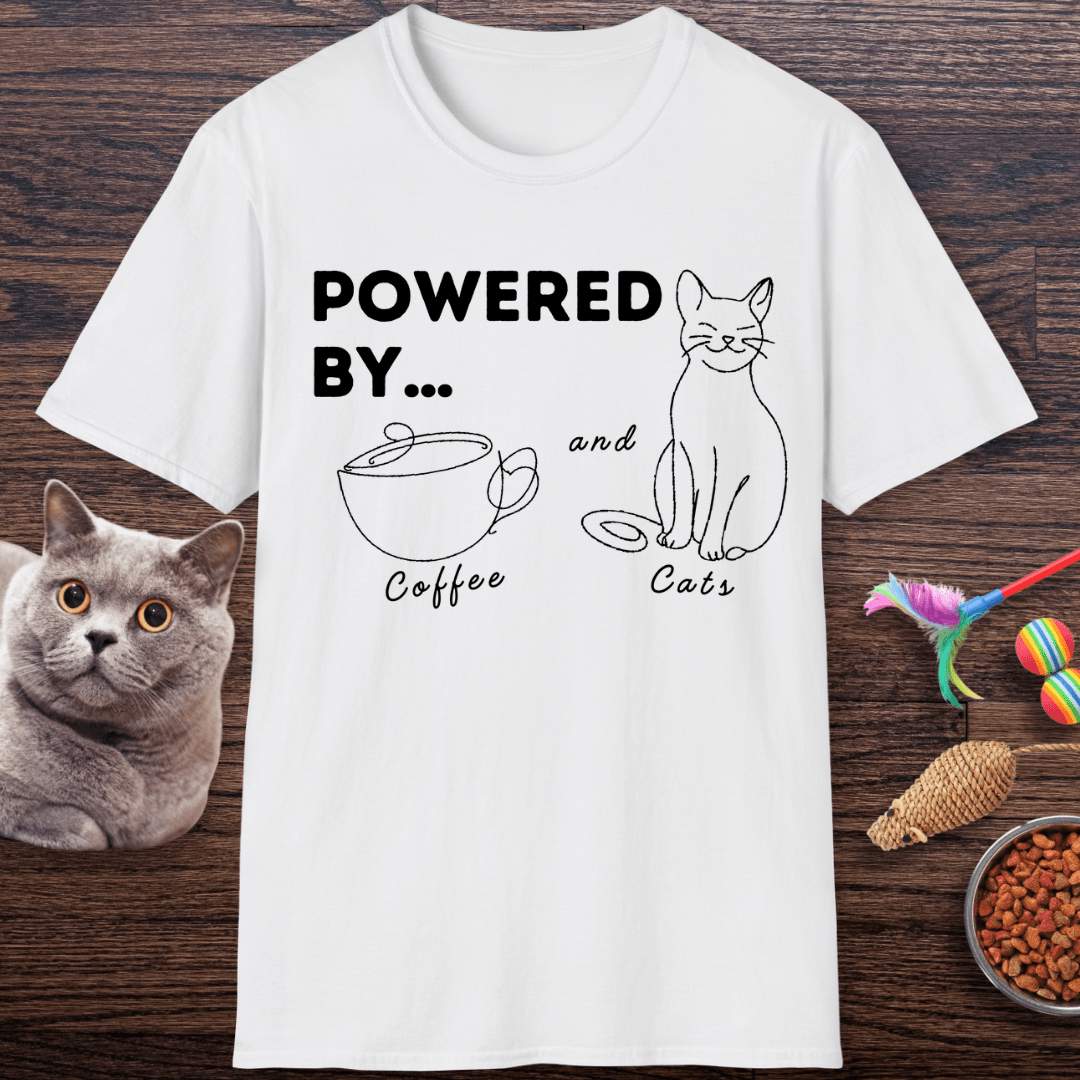 Powered By Coffee and Cats T-Shirt