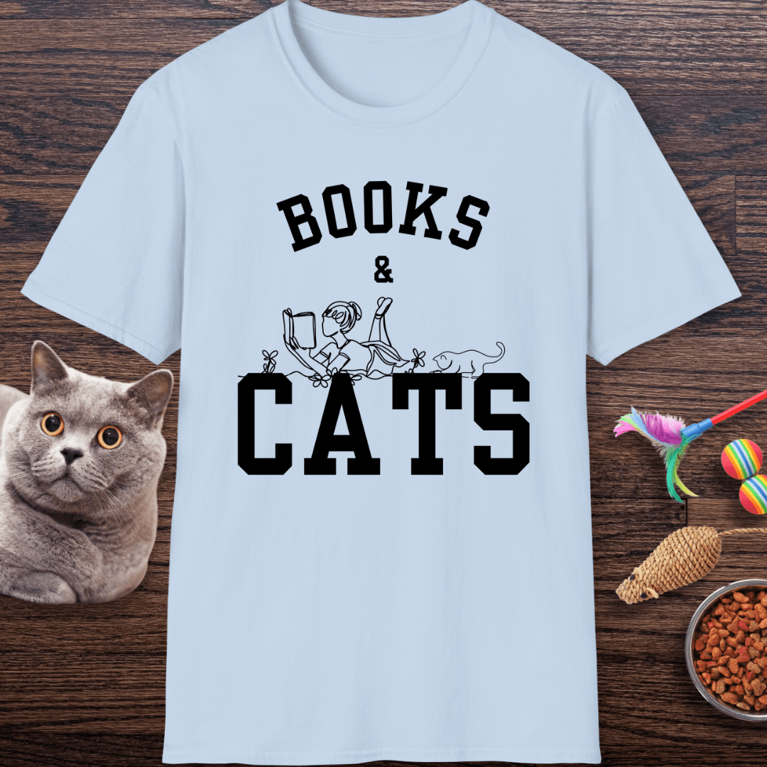 Books & Cats Lover T-shirt