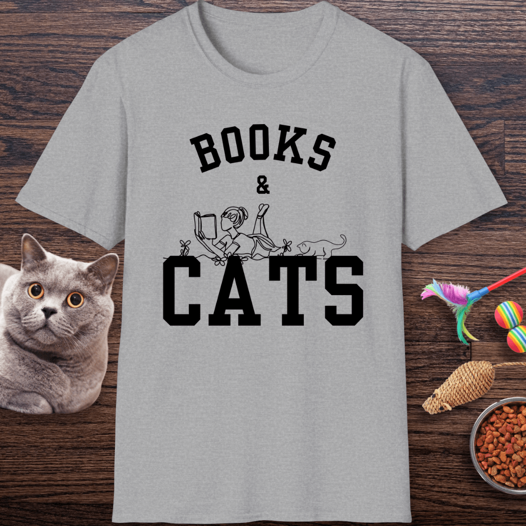 Books & Cats Lover T-shirt
