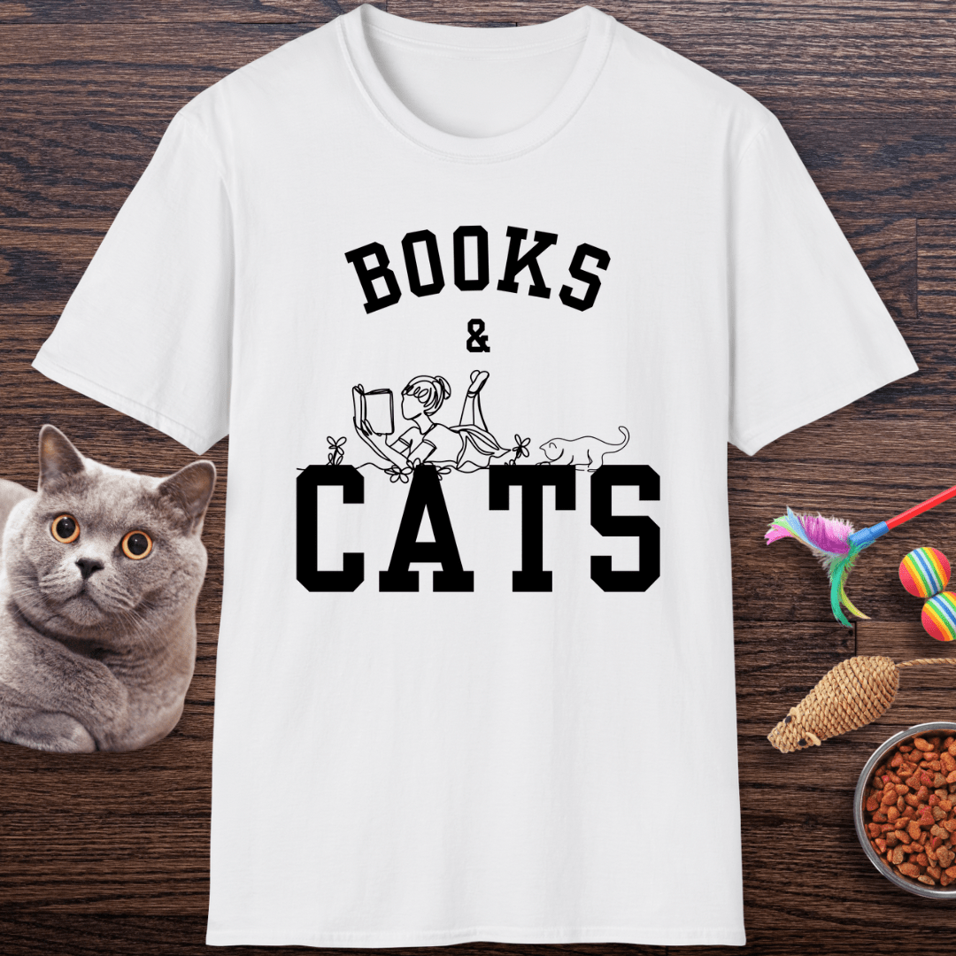 Books & Cats Lover T-shirt