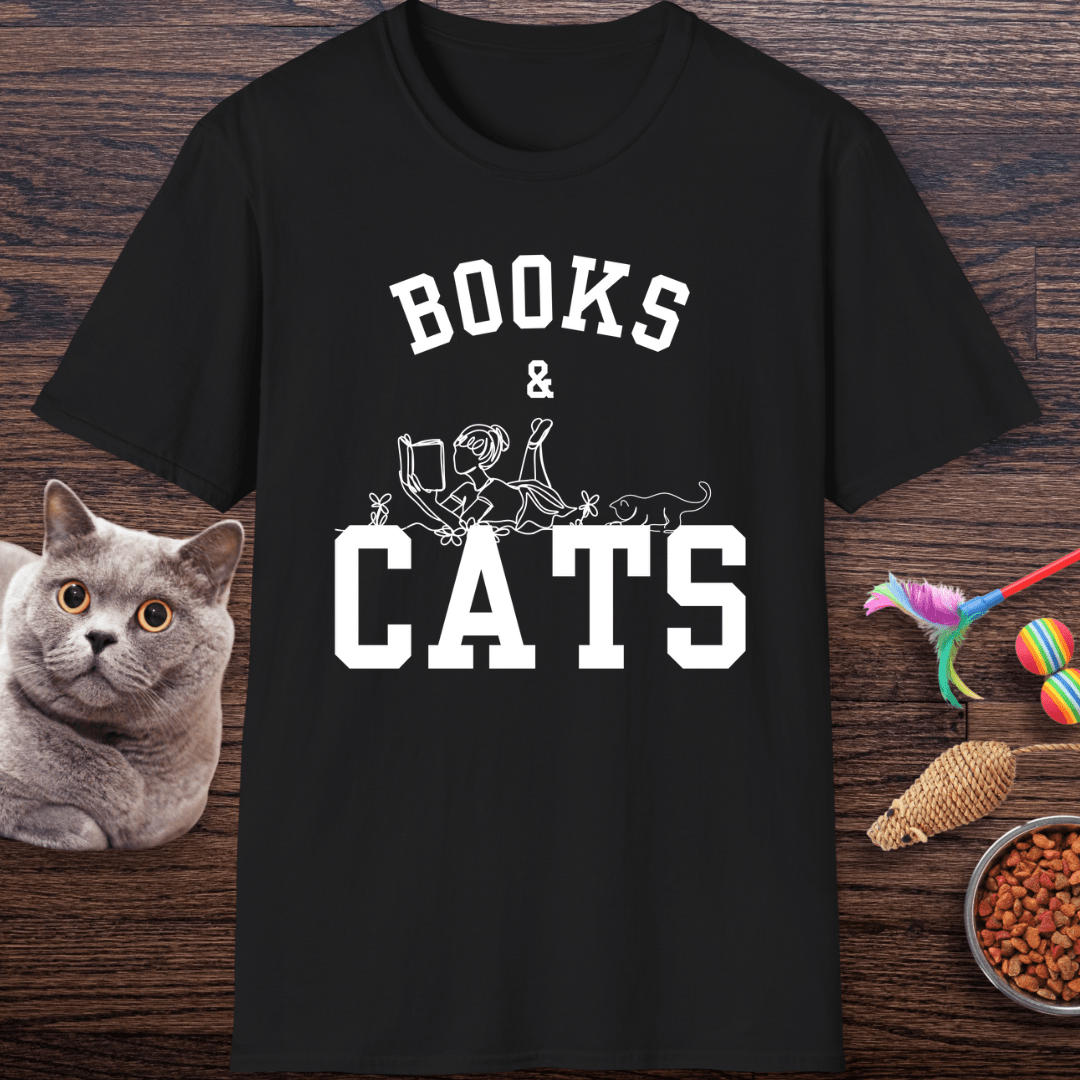 Books & Cats Lover T-shirt