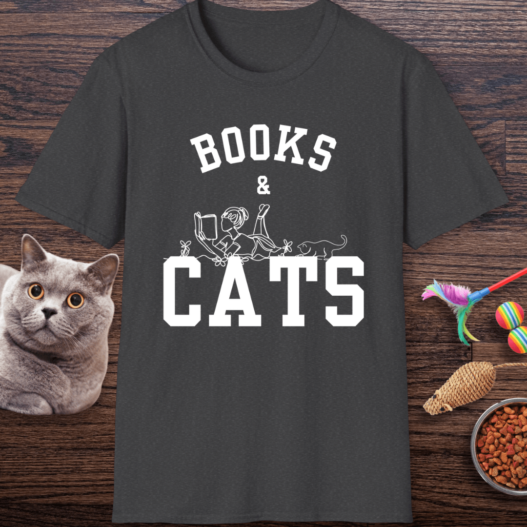 Books & Cats Lover T-shirt