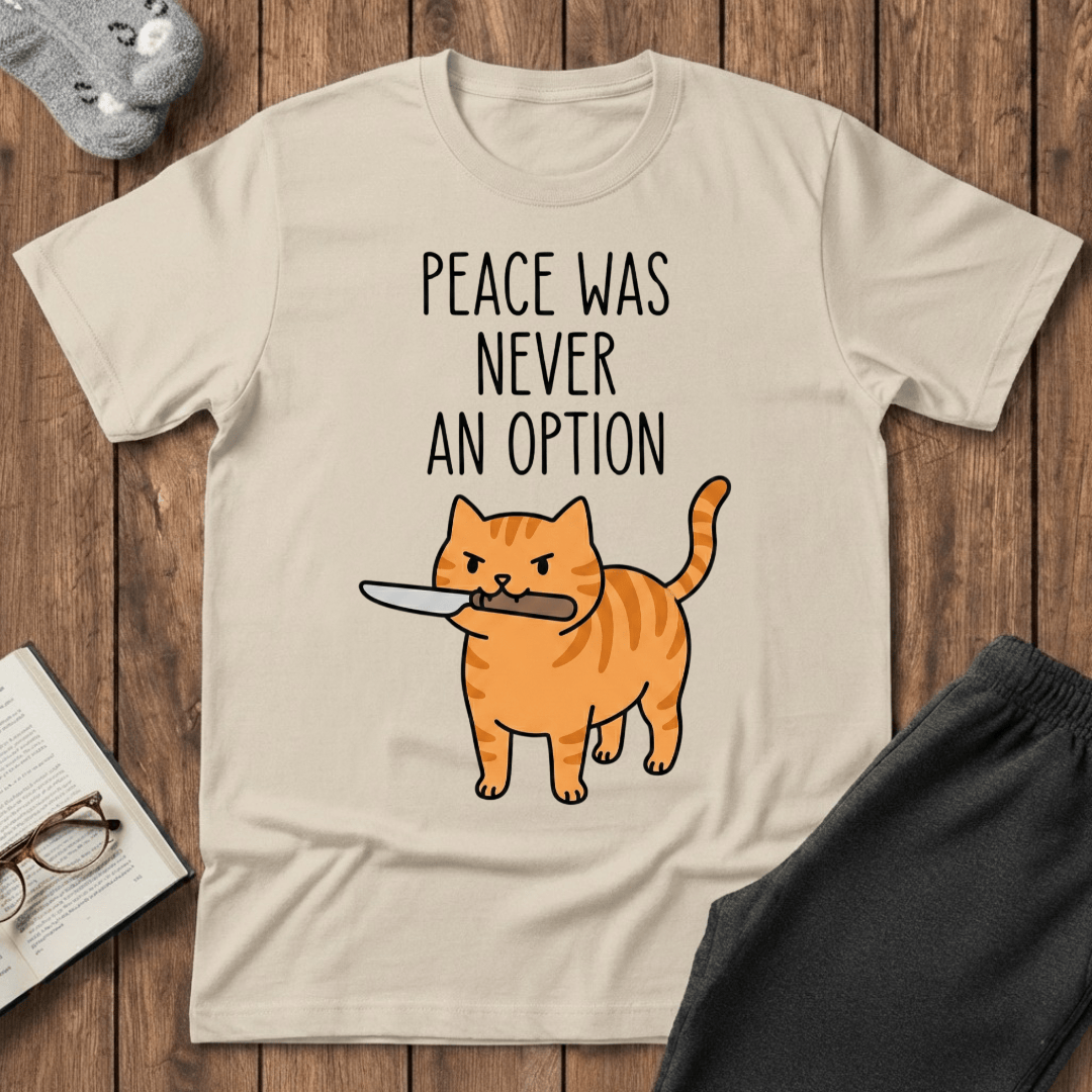 Angry Knife Cat T-shirt