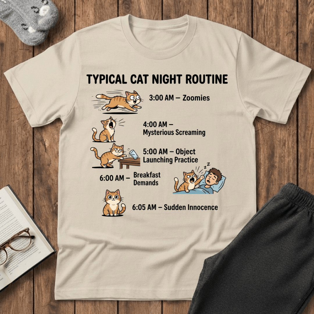Cat Night Routine T-shirt