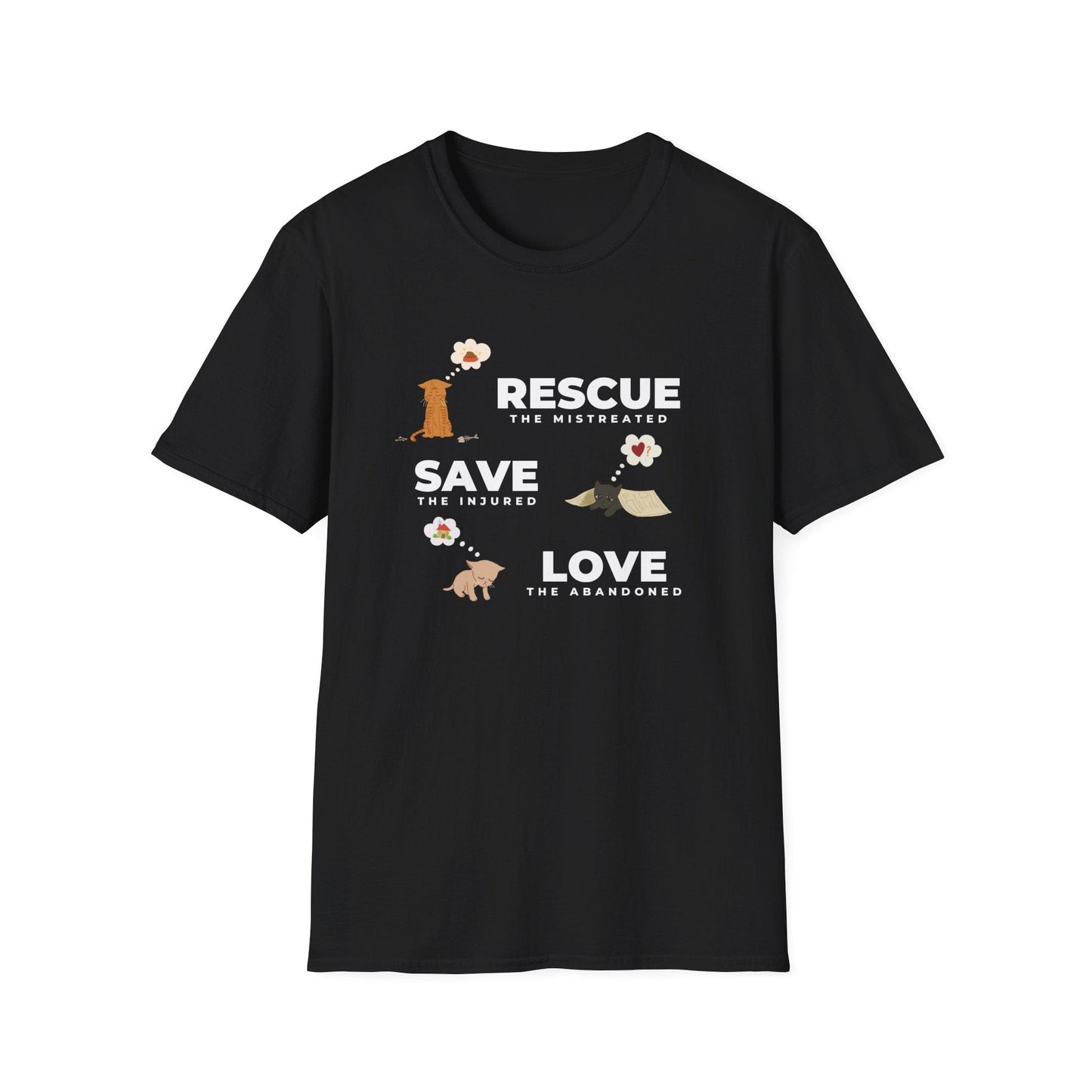 Rescue Save Love Cats T-Shirt