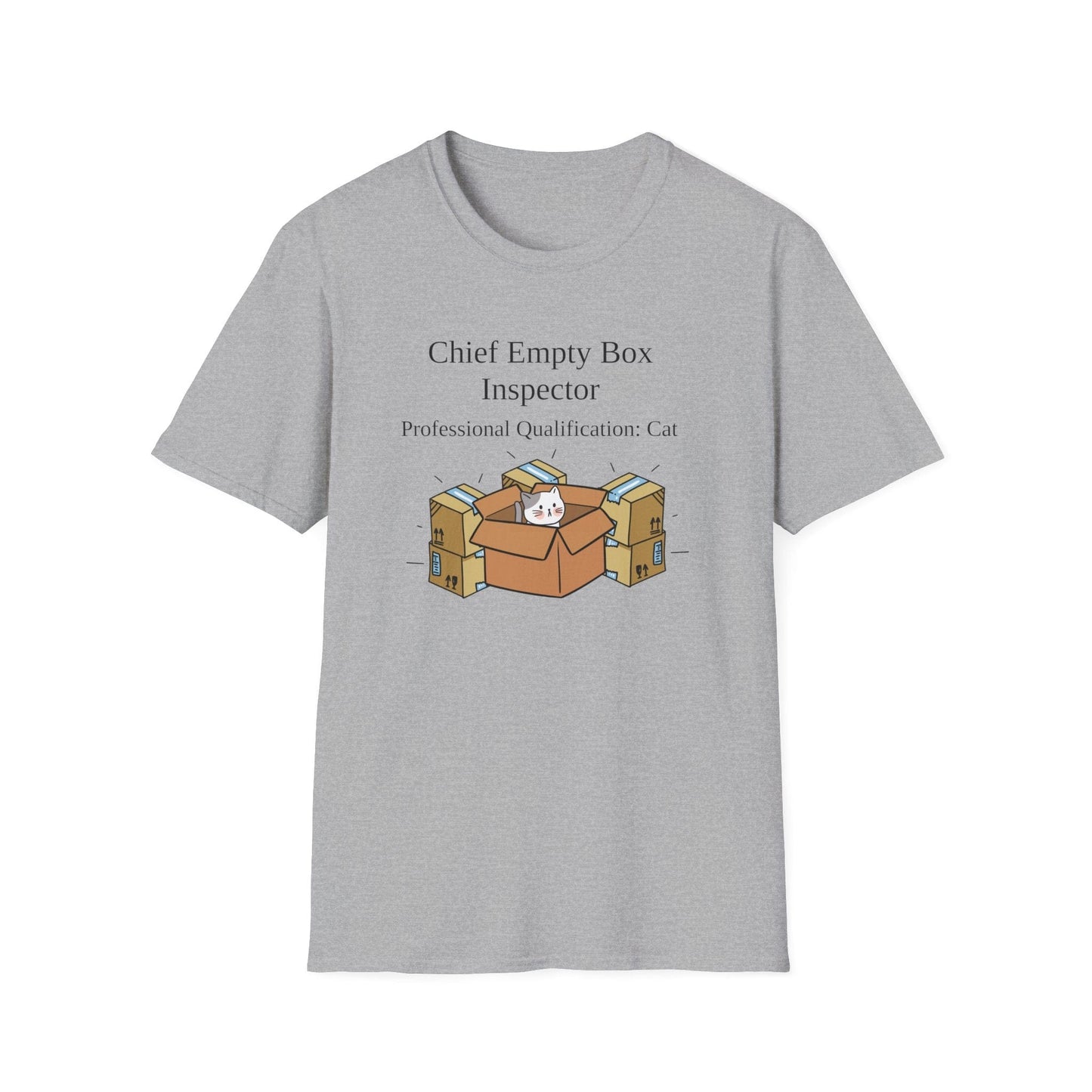 Chief Empty Box Inspector Cat T-Shirt