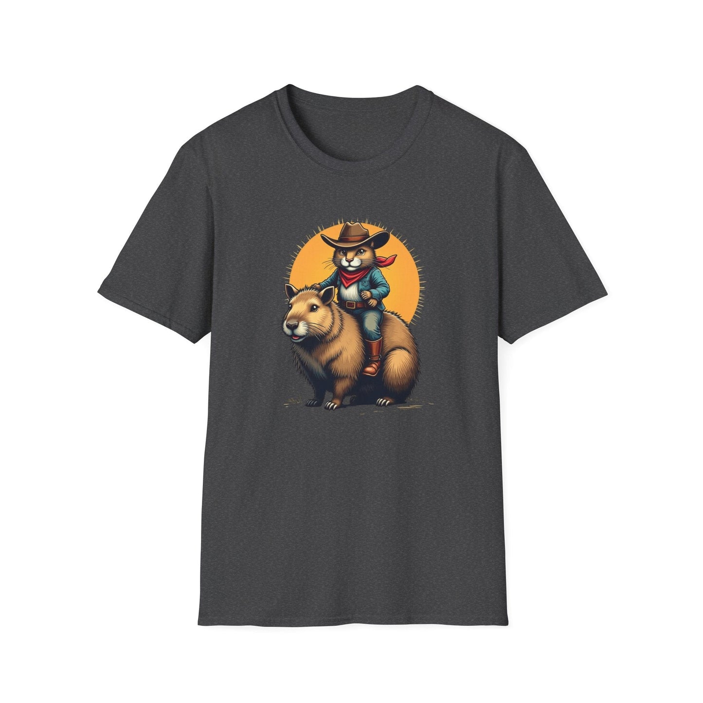 Cowboy Cat Riding Capybara T-Shirt