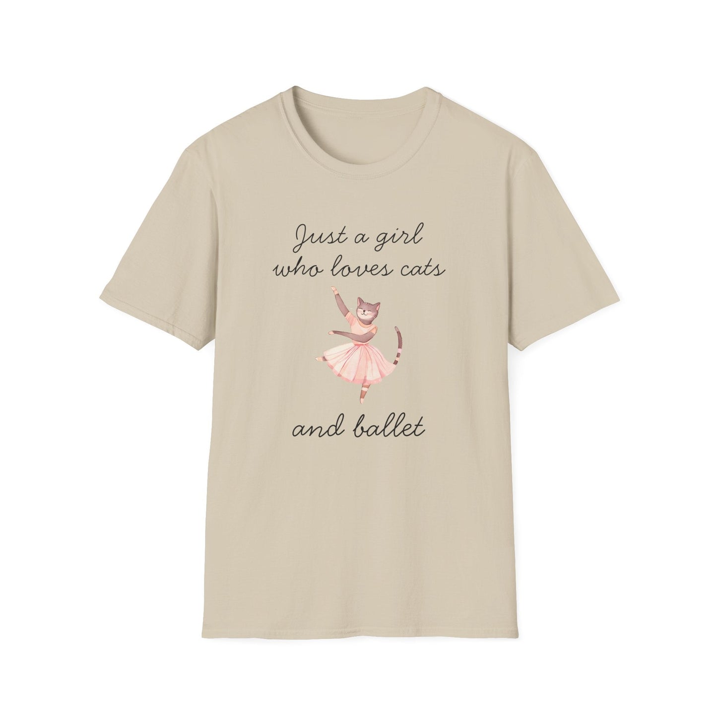 Just a Girl Who Loves Cats and Ballet T-Shirt