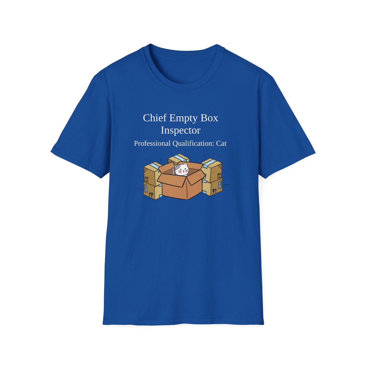 Chief Empty Box Inspector Cat T-Shirt