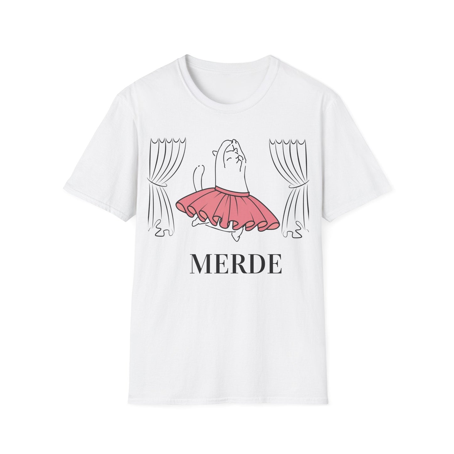 Merde - Break a Leg Ballet Cat T-Shirt