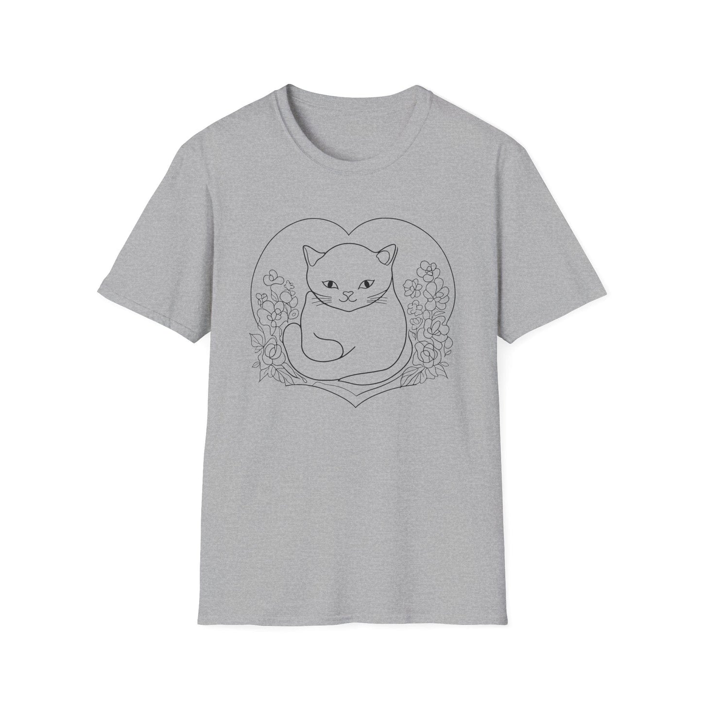 Heartful Wildflower Cat T-Shirt