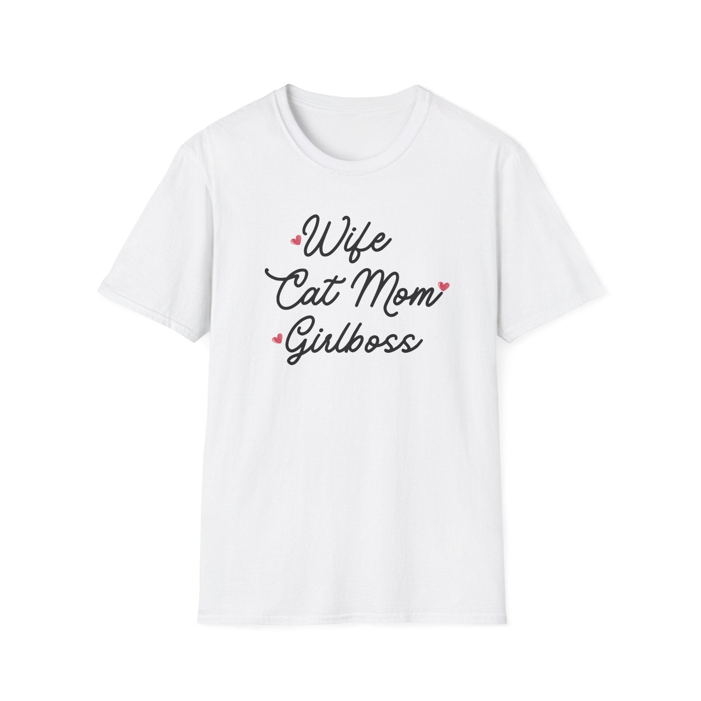 Wife Cat Mom Girlboss T-Shirt