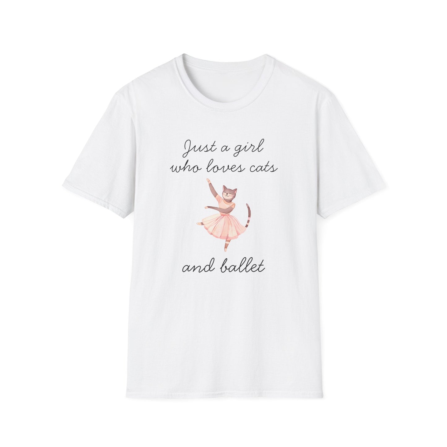 Just a Girl Who Loves Cats and Ballet T-Shirt