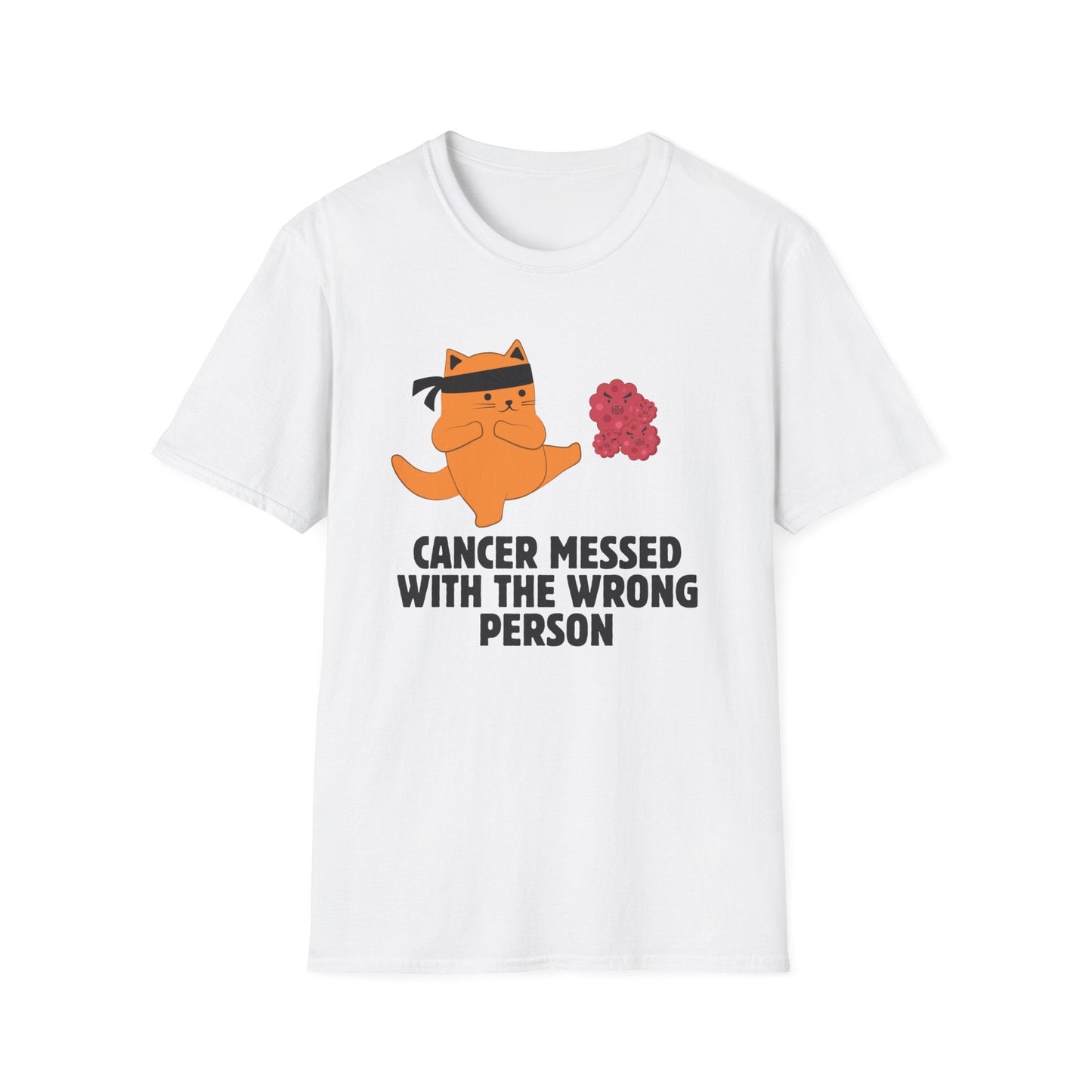 Cancer Messed With the Wrong Person Ninja Cat T-Shirt