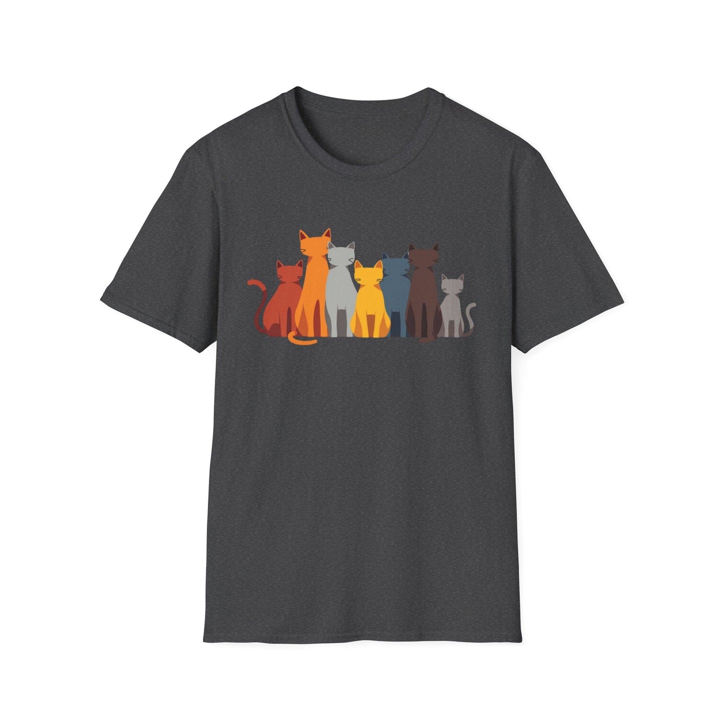 Cat Crowd Color Block T-Shirt