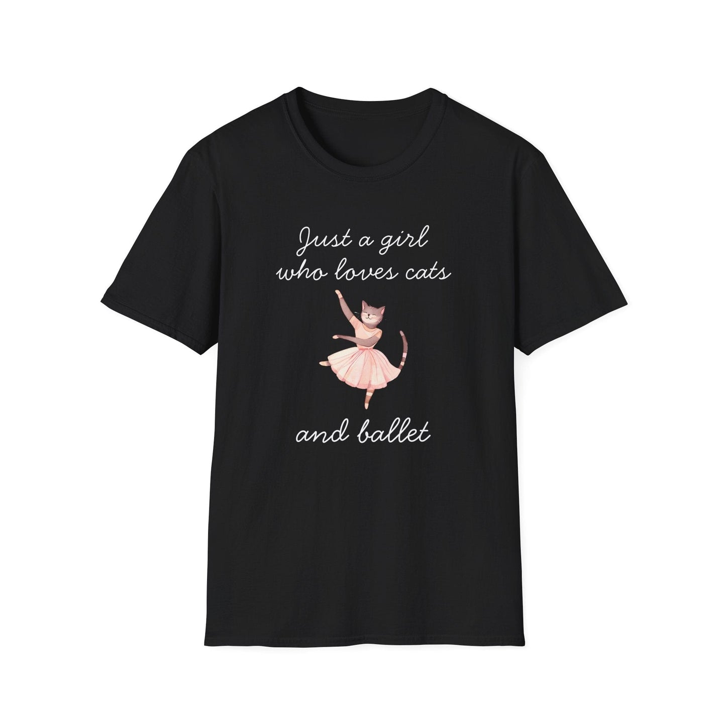 Just a Girl Who Loves Cats and Ballet T-Shirt