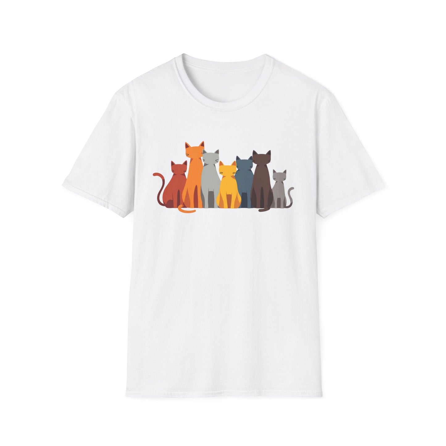 Cat Crowd Color Block T-Shirt