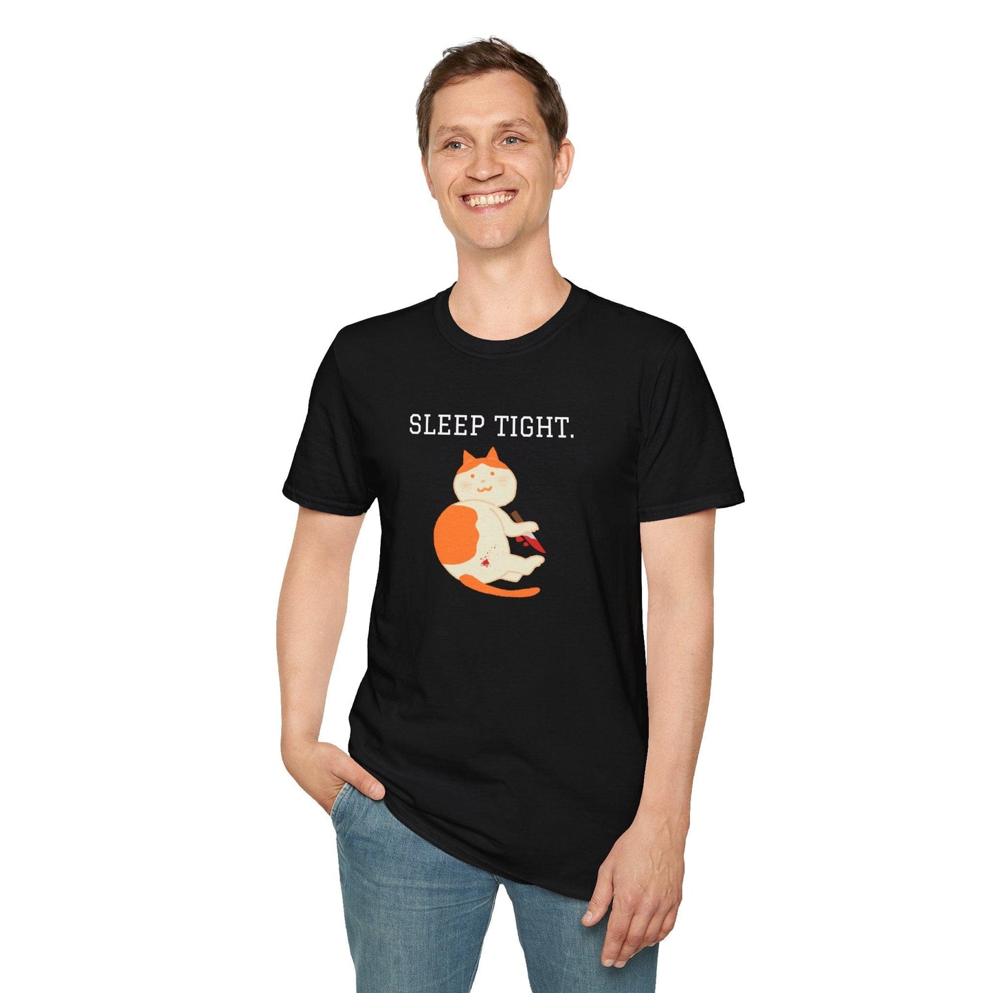 Sleep Tight Creepy Cat T-Shirt