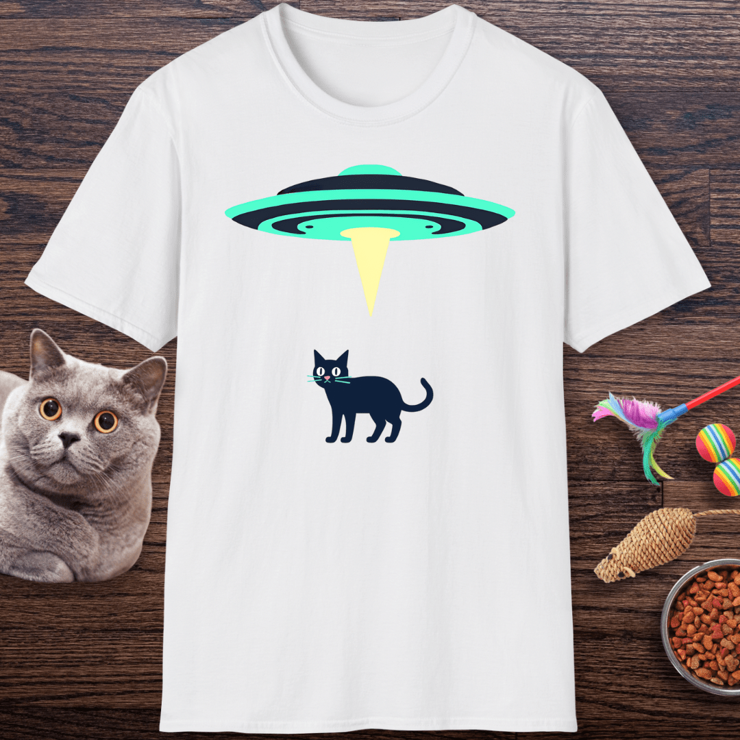 Abducted By Aliens Cat T-Shirt