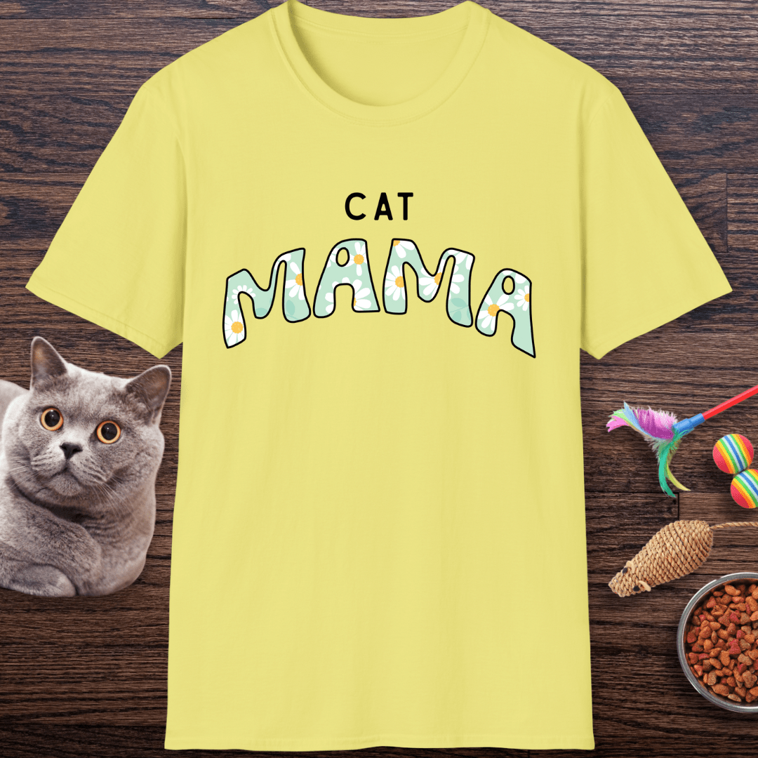Cat Mama Daisy Green T-Shirt
