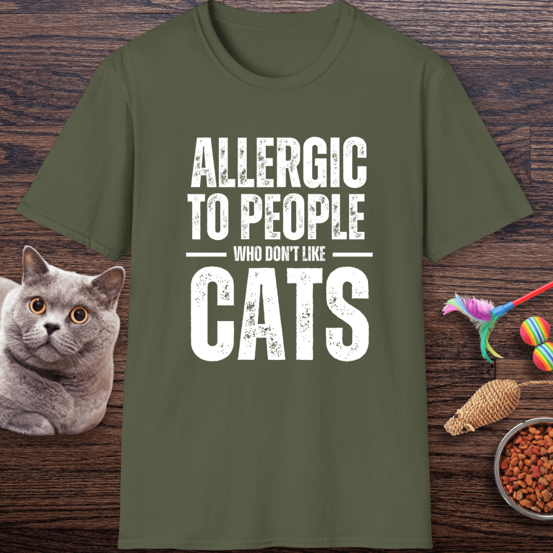 Allergic to People Who Don’t Like Cats T-Shirt