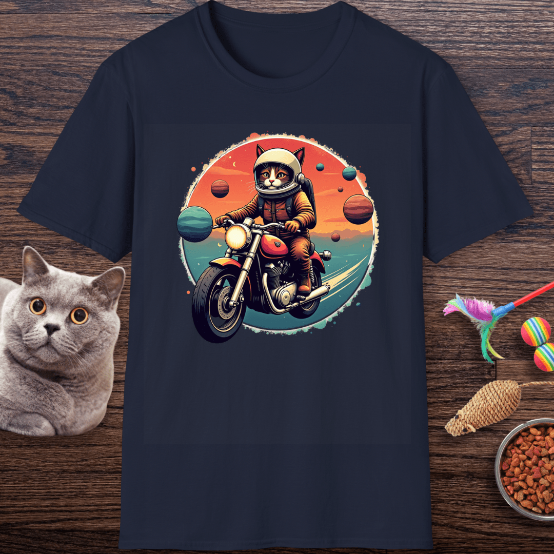 Cosmic Rider Cat T-Shirt