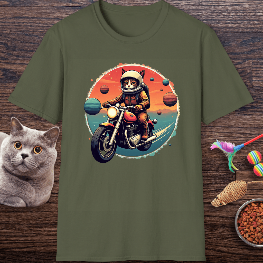 Cosmic Rider Cat T-Shirt