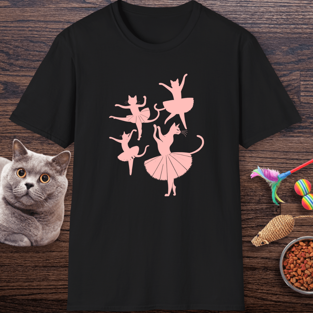 Ballet Cat Silhouette Dance T-Shirt