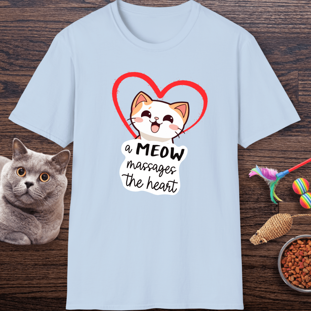 Heart Massaging Meow Cat T-Shirt