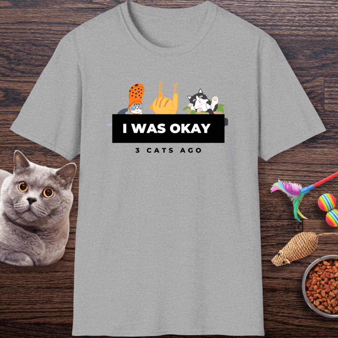 I Was Okay 3 Cats Ago T-Shirt