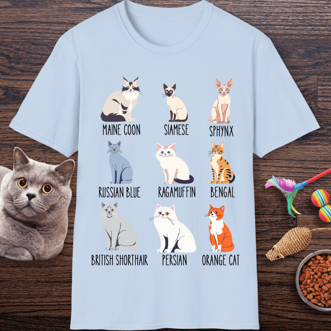 Cat Breed Showcase T-Shirt