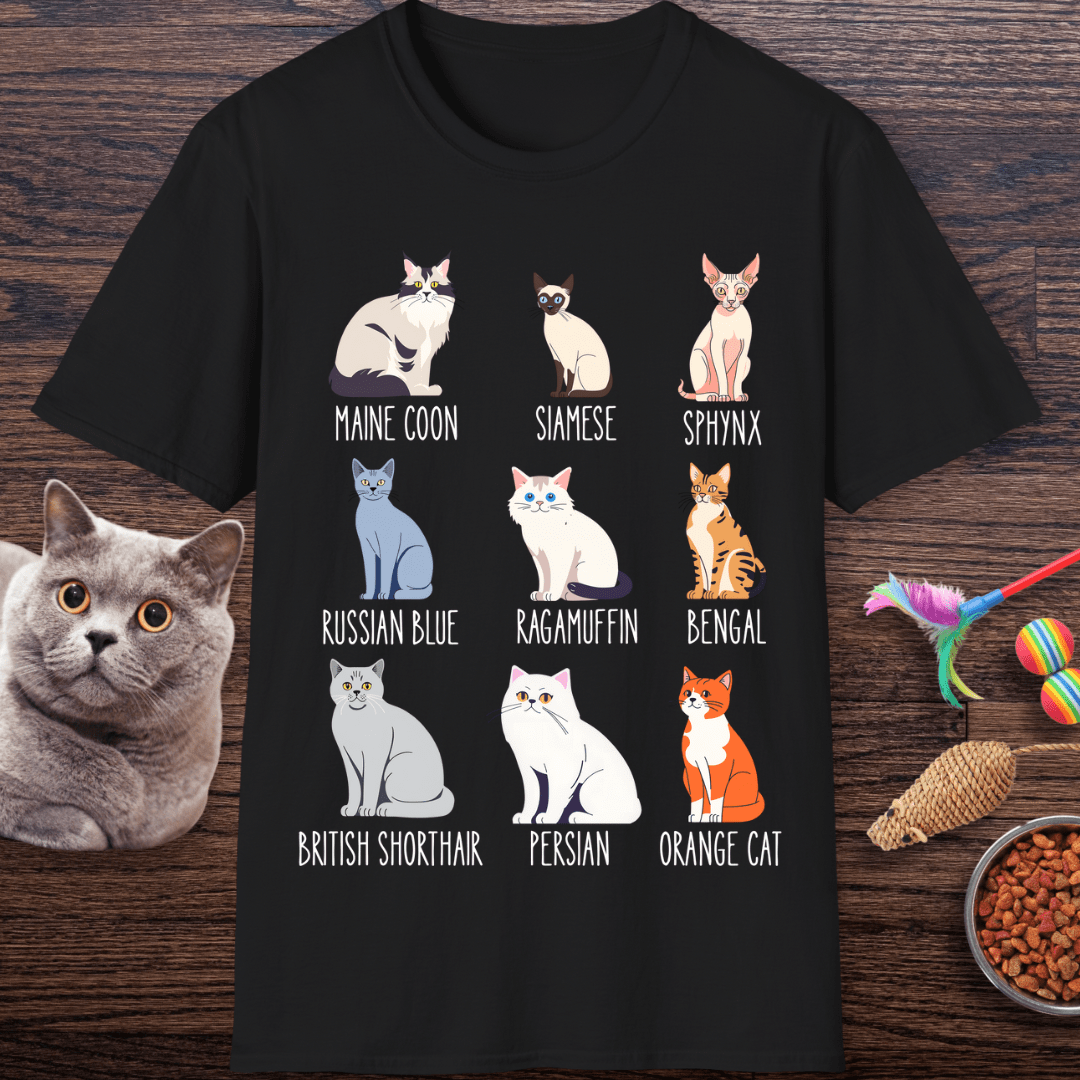 Cat Breed Showcase T-Shirt